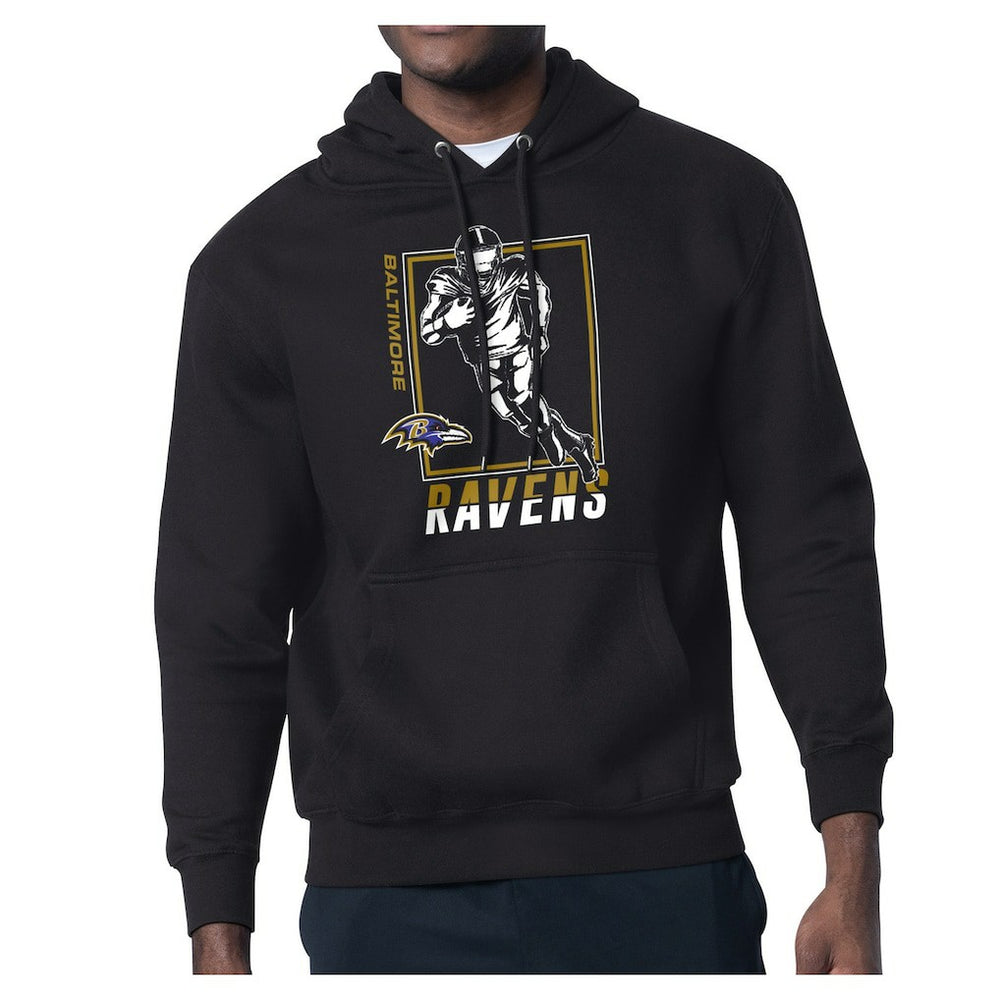 Starter Player Grid Pullover Hoodie - Baltimore Ravens Hoodies