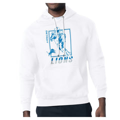 Starter Player Grid Pullover Hoodie - Detroit Lions Hoodies