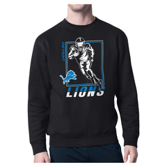 Starter Player Grid Pullover Sweatshirt - Detroit Lions Pullover
