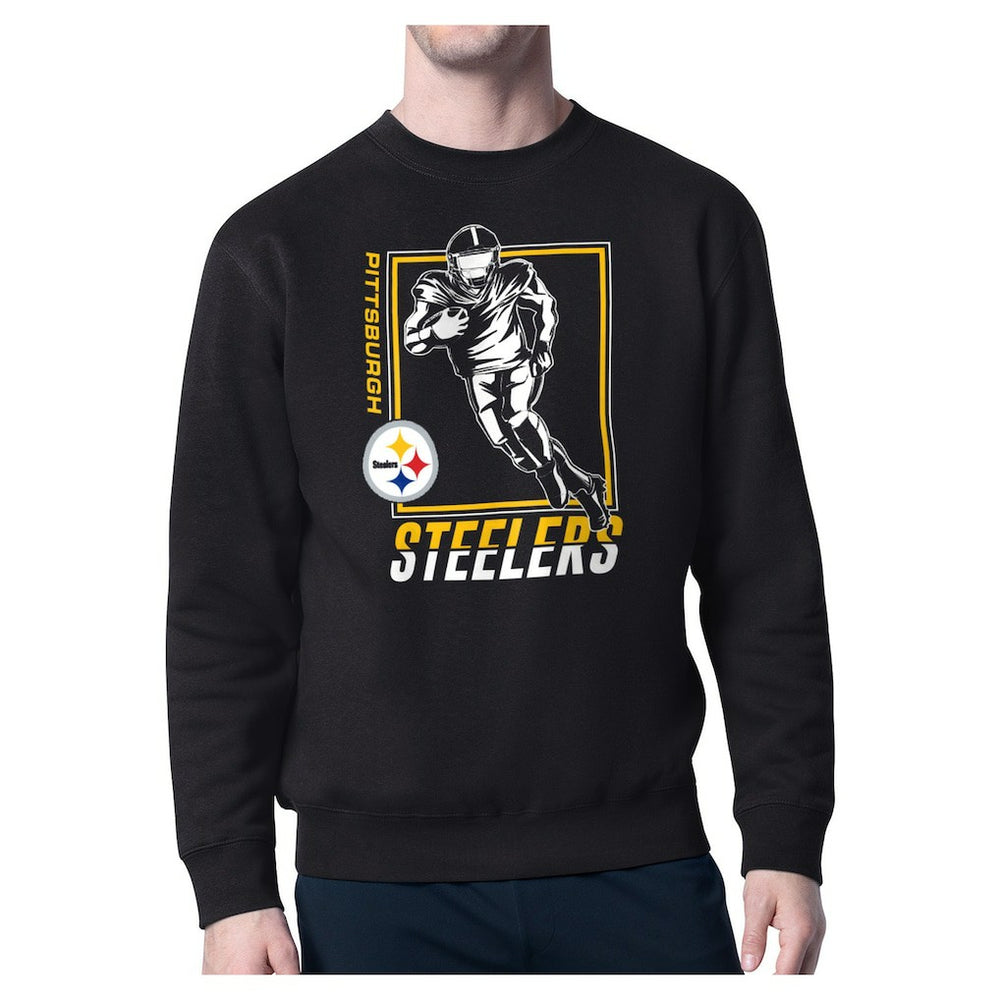 Starter Player Grid Pullover Sweatshirt - Pittsburgh Steelers Pullover