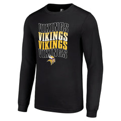 Starter Team Name Graphic Long Sleeve T-Shirt - Minnesota Vikings T-shirts