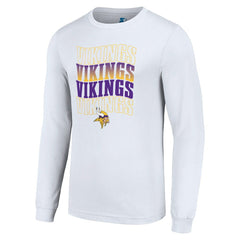 Starter Team Name Graphic Long Sleeve T-Shirt - Minnesota Vikings T-shirts