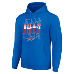 Starter Four Team Name Logo Fleece Pullover Hoodie - Buffalo Bills Hoodies