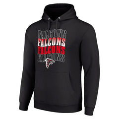 Starter Four Team Name Logo Fleece Pullover Hoodie - Atlanta Falcons Hoodies