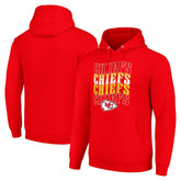 Starter Four Team Name Logo Fleece Pullover Hoodie - Kansas City Chiefs Hoodies