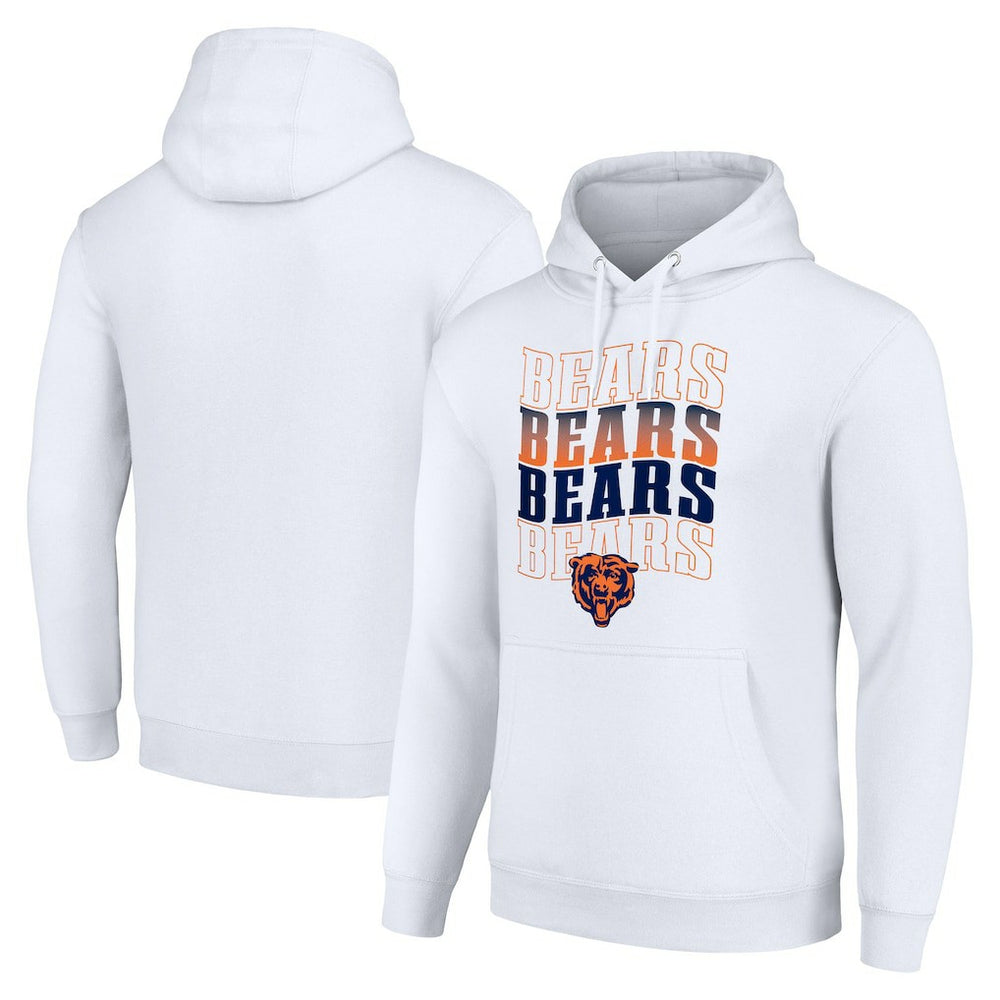 Starter Four Team Name Logo Fleece Pullover Hoodie - Chicago Bears Hoodies