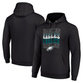 Starter Four Team Name Logo Fleece Pullover Hoodie - Philadelphia Eagles Hoodies