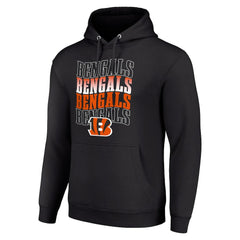 Starter Four Team Name Logo Fleece Pullover Hoodie - Cincinnati Bengals Hoodies
