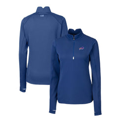 Cutter & Buck Women's Traverse Stretch Quarter-Zip Pullover Top - Buffalo Bills Pullover