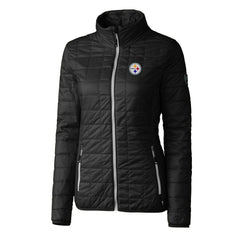 Cutter & Buck Women's Rainier PrimaLoft Eco Insulated Full-Zip Puffer Jacket - Pittsburgh Steelers Jackets