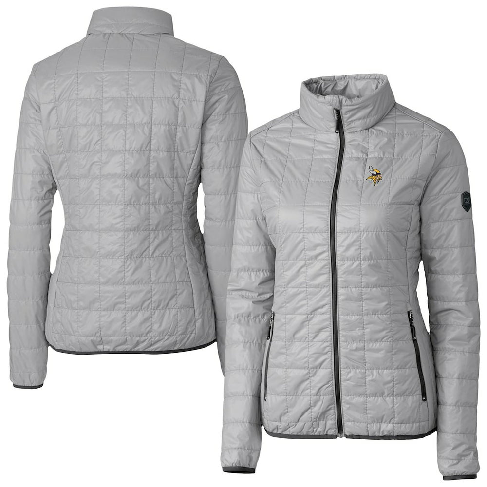 Cutter & Buck Women's Rainier PrimaLoft Eco Insulated Full-Zip Puffer Jacket - Minnesota Vikings Jackets