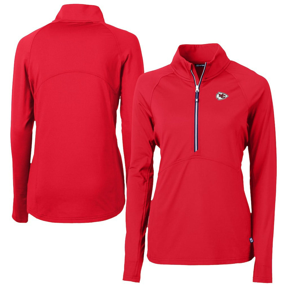 Cutter & Buck Women's Adapt Eco Knit Stretch Recycled Half-Zip Pullover Top - Kansas City Chiefs Pullover