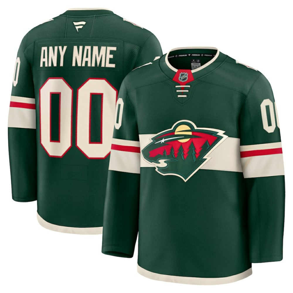 NHL Minnesota Wild Fanatics Home Premium Custom Jersey