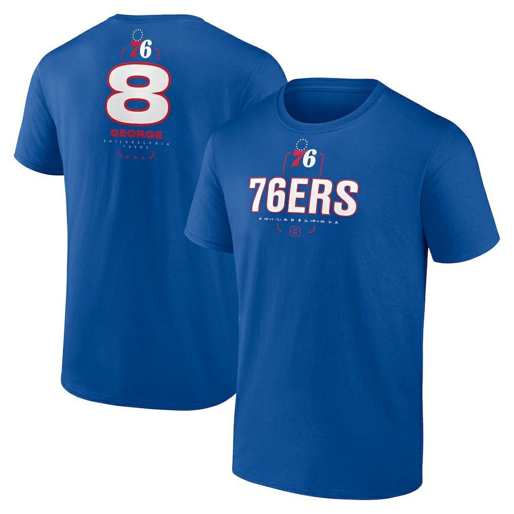 Paul George Philadelphia 76ers Behind The Back Name & Number T-Shirt - Royal cheap