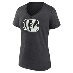 Women's Personalized Name & Number Monochrome V-Neck Long Sleeve T-Shirt - Cincinnati Bengals T-shirts