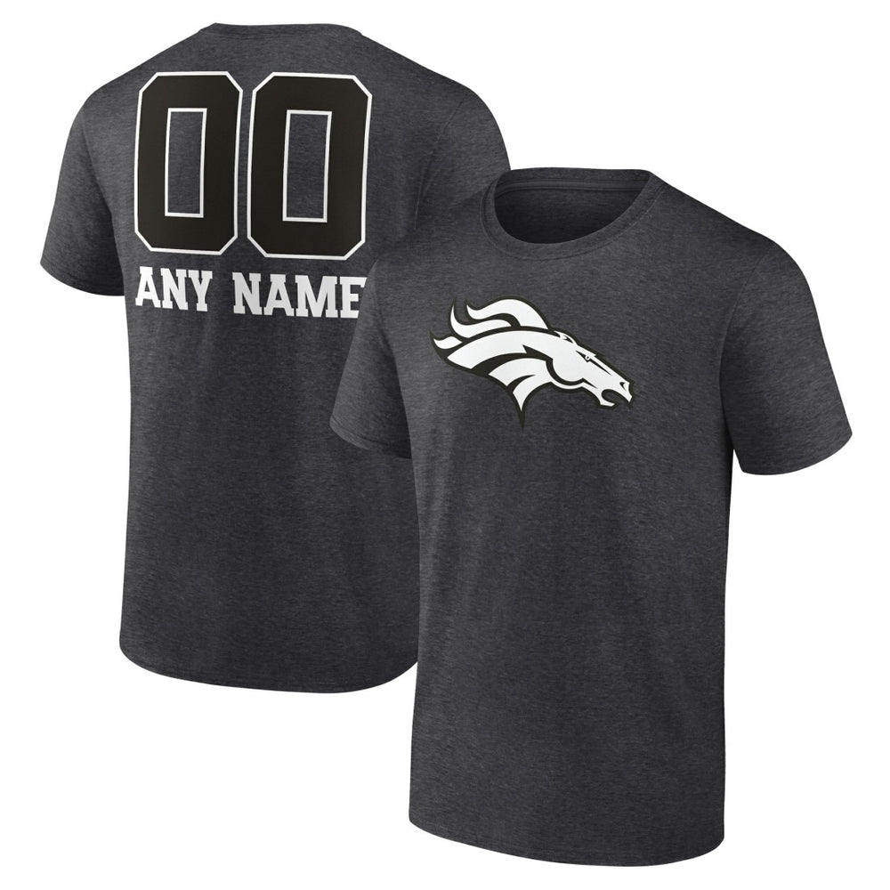 Personalized Name & Number Monochrome T-Shirt - Denver Broncos T-shirts