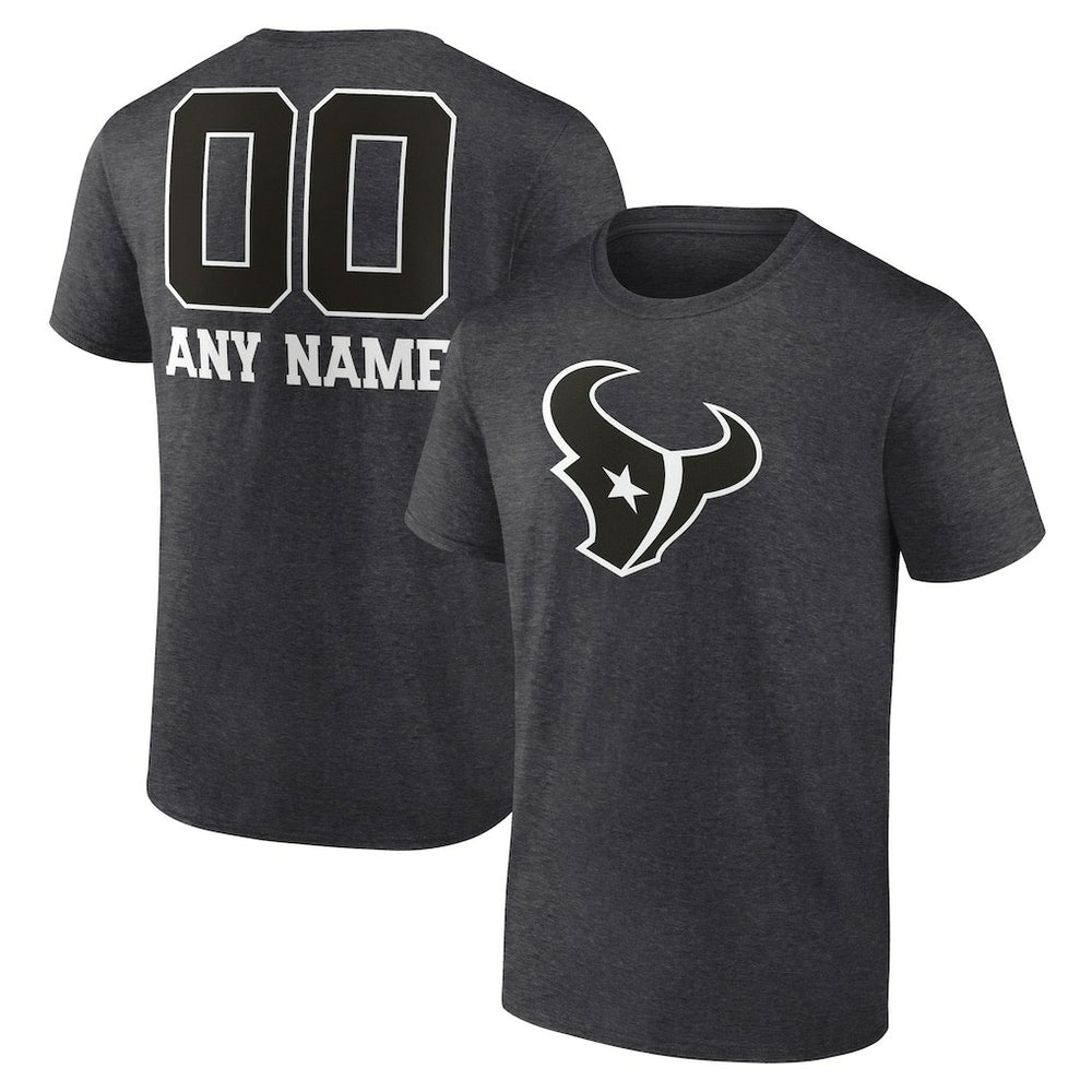 Personalized Name & Number Monochrome T-Shirt - Houston Texans T-shirts