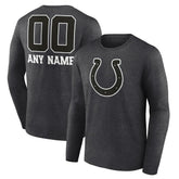 Personalized Name & Number Monochrome Long Sleeve T-Shirt - Indianapolis Colts T-shirts