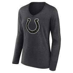 Women's Personalized Name & Number Monochrome V-neck T-Shirt - Indianapolis Colts T-shirts