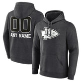 Personalized Name & Number Monochrome Pullover Hoodie - Kansas City Chiefs Hoodies