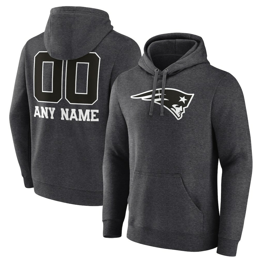 Personalized Name & Number Monochrome Pullover Hoodie - New England Patriots Hoodies