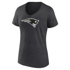 Women's Personalized Name & Number Monochrome V-Neck Long Sleeve T-Shirt - New England Patriots T-shirts