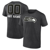 Personalized Name & Number Monochrome T-Shirt - Seattle Seahawks T-shirts