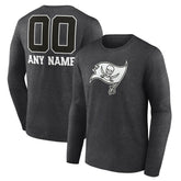 Personalized Name & Number Monochrome Long Sleeve T-Shirt - Tampa Bay Buccaneers T-shirts