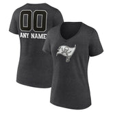 Women's Personalized Name & Number Monochrome V-Neck Long Sleeve T-Shirt - Tampa Bay Buccaneers T-shirts