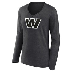 Women's Personalized Name & Number Monochrome V-neck T-Shirt - Washington Commanders T-shirts