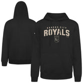 Black Kansas City Royals Levelwear Podium Team Arch Pullover Hoodie