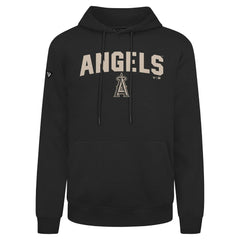 Black Los Angeles Angels Levelwear Podium Team Arch Pullover Hoodie