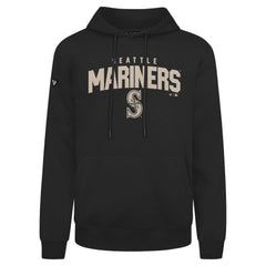 Black Seattle Mariners Levelwear Podium Team Arch Pullover Hoodie