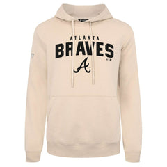 Khaki Atlanta Braves Levelwear Podium Team Arch Pullover Hoodie