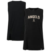 Black Los Angeles Angels Levelwear Women's Influx Team Arch Tank Top