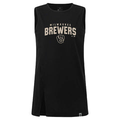 Black Milwaukee Brewers Levelwear Women's Influx Team Arch Tank Top