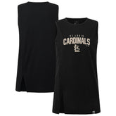 Black St. Louis Cardinals Levelwear Women's Influx Team Arch Tank Top