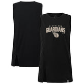 Black Cleveland Guardians Levelwear Women's Influx Team Arch Tank Top
