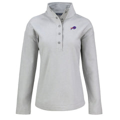 Cutter & Buck Women's Hunts Point Eco Half-Snap Sweatshirt - Buffalo Bills Sweatshirts