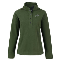 Cutter & Buck Women's Hunts Point Eco Half-Snap Sweatshirt - Buffalo Bills Sweatshirts
