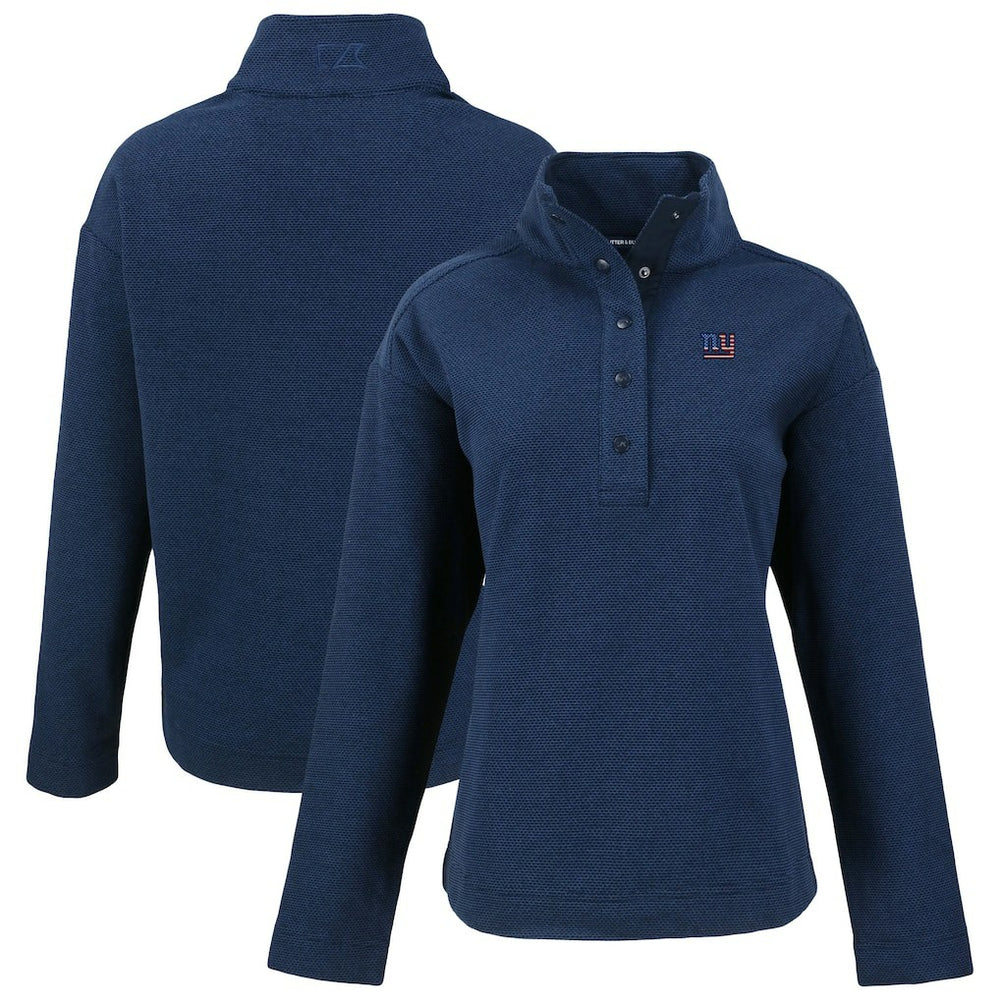 Cutter & Buck Women's Hunts Point Eco Half-Snap Sweatshirt - New York Giants Sweatshirts