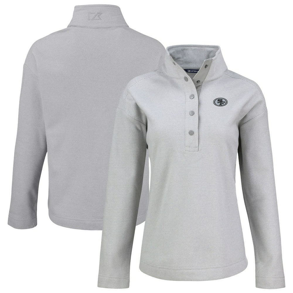 Cutter & Buck Women's Hunts Point Eco Half-Snap Sweatshirt - San Francisco 49ers Sweatshirts