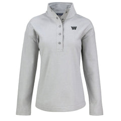 Cutter & Buck Women's Hunts Point Eco Half-Snap Sweatshirt - Washington Commanders Sweatshirts
