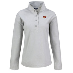 Cutter & Buck Women's Hunts Point Eco Half-Snap Sweatshirt - Washington Commanders Sweatshirts
