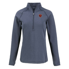 Cutter & Buck Women's Peshastin Eco Fleece Recycled Tri-Blend Raglan Half-Zip Jacket - Chicago Bears Jackets