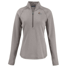 Cutter & Buck Women's Peshastin Eco Fleece Recycled Tri-Blend Raglan Half-Zip Jacket - Denver Broncos Jackets