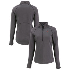 Cutter & Buck Women's Peshastin Eco Fleece Recycled Tri-Blend Raglan Half-Zip Jacket - Tampa Bay Buccaneers Jackets