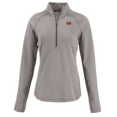 Cutter & Buck Women's Peshastin Eco Fleece Recycled Tri-Blend Raglan Half-Zip Jacket - Washington Commanders Jackets