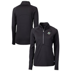 Cutter & Buck Women's DryTec Adapt Eco Knit Stretch Recycled Raglan Half-Zip Top - Miami Dolphins Tops