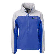 Cutter & Buck Women's Charter Eco Recycled Half-Zip Hooded Anorak Jacket - Seattle Seahawks Jackets
